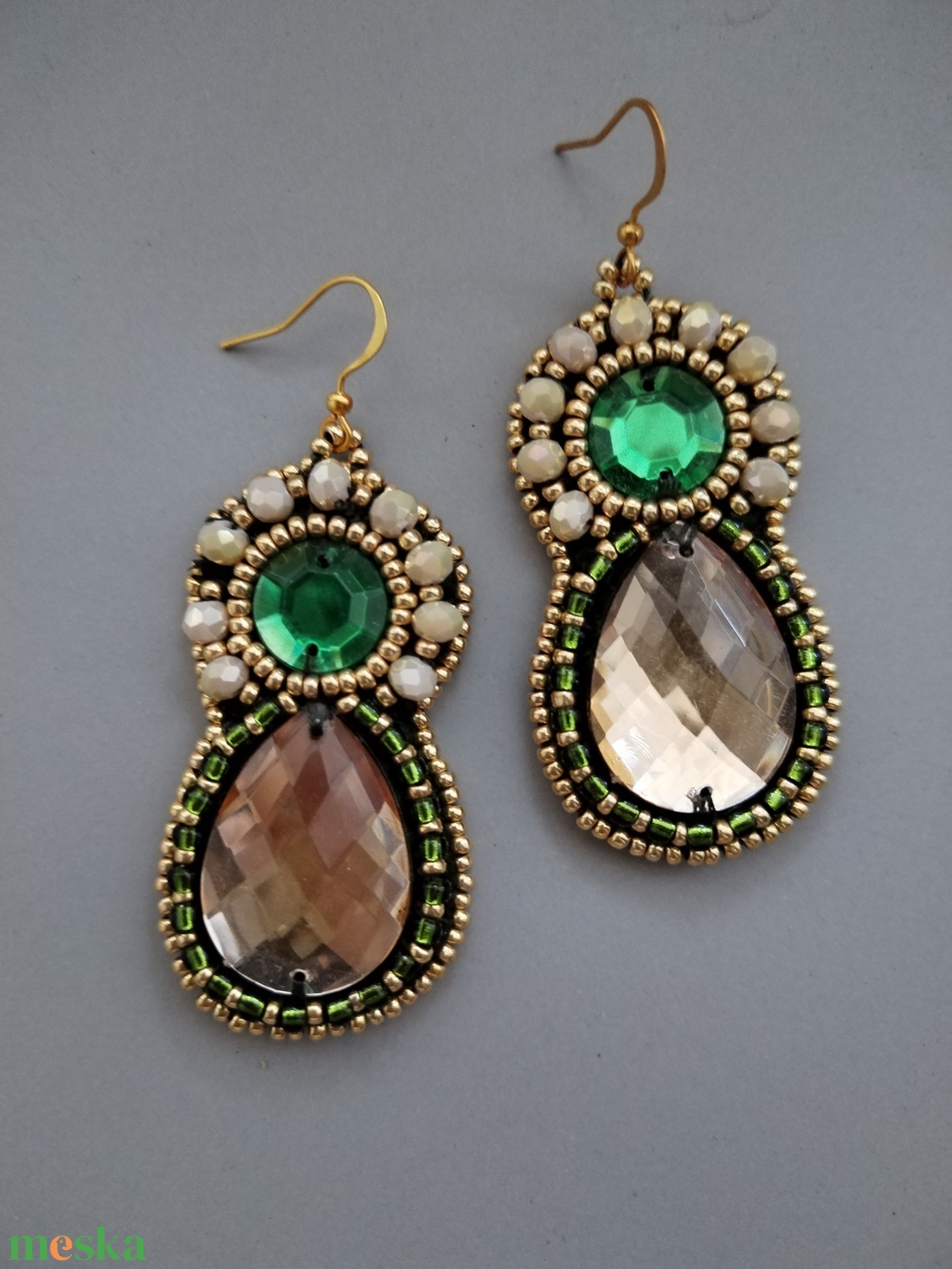 Renaissance beauty fülbevaló - ékszer - fülbevaló - lógó csepp fülbevaló - Meska.hu