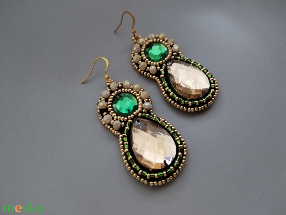 Renaissance beauty fülbevaló - ékszer - fülbevaló - lógó csepp fülbevaló - Meska.hu