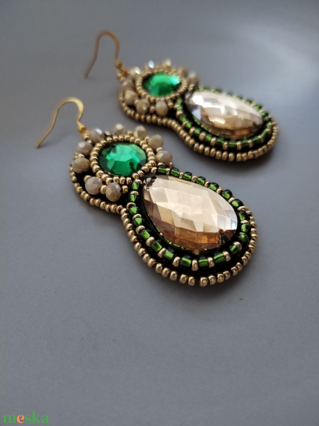 Renaissance beauty fülbevaló - ékszer - fülbevaló - lógó csepp fülbevaló - Meska.hu