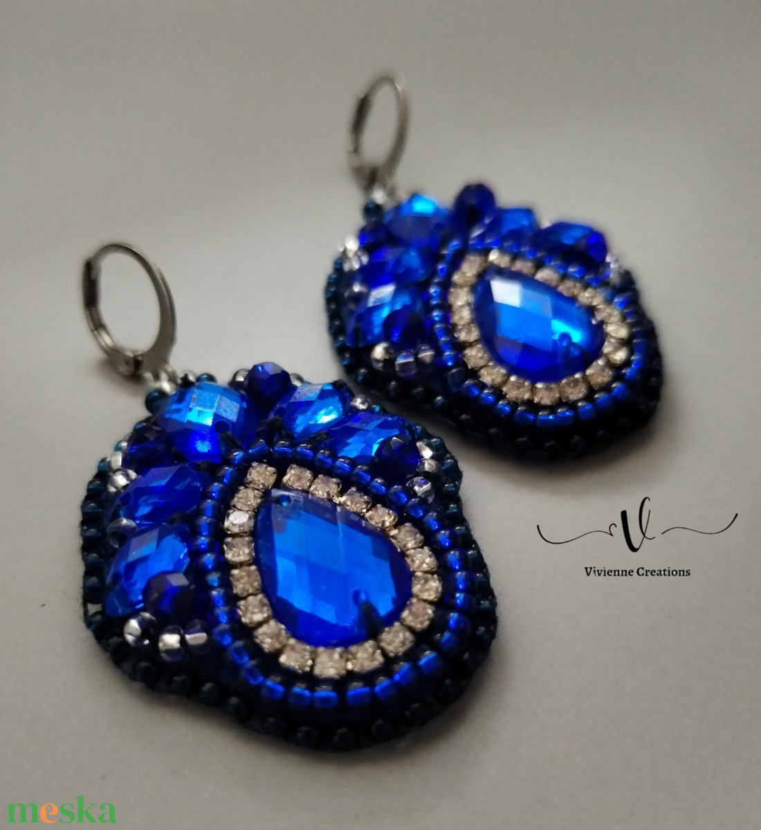 653. Bright Blue füli - ékszer - fülbevaló - lógó fülbevaló - Meska.hu 653. Bright Blue füli - ékszer - fülbevaló - lógó fülbevaló - Meska.hu