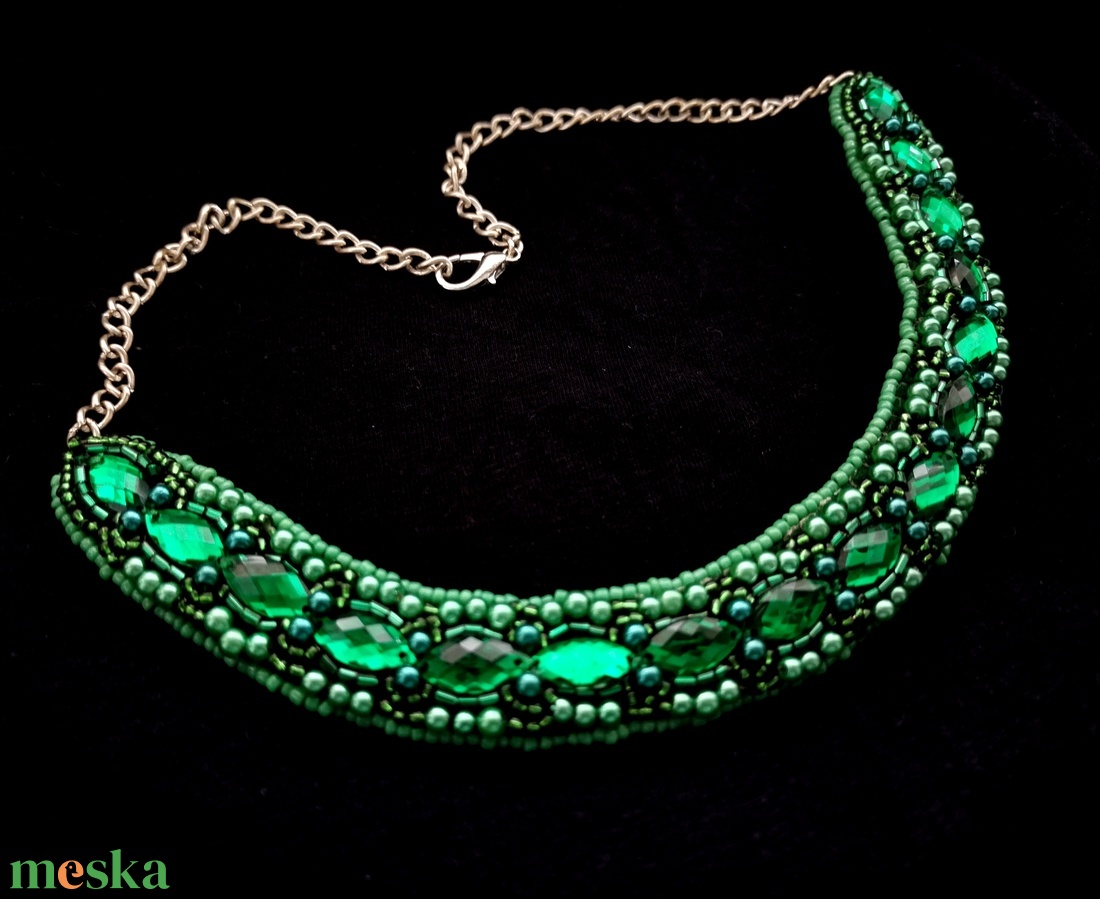 Green dream nyaklánc - ékszer - nyaklánc - medál nélküli nyaklánc - Meska.hu