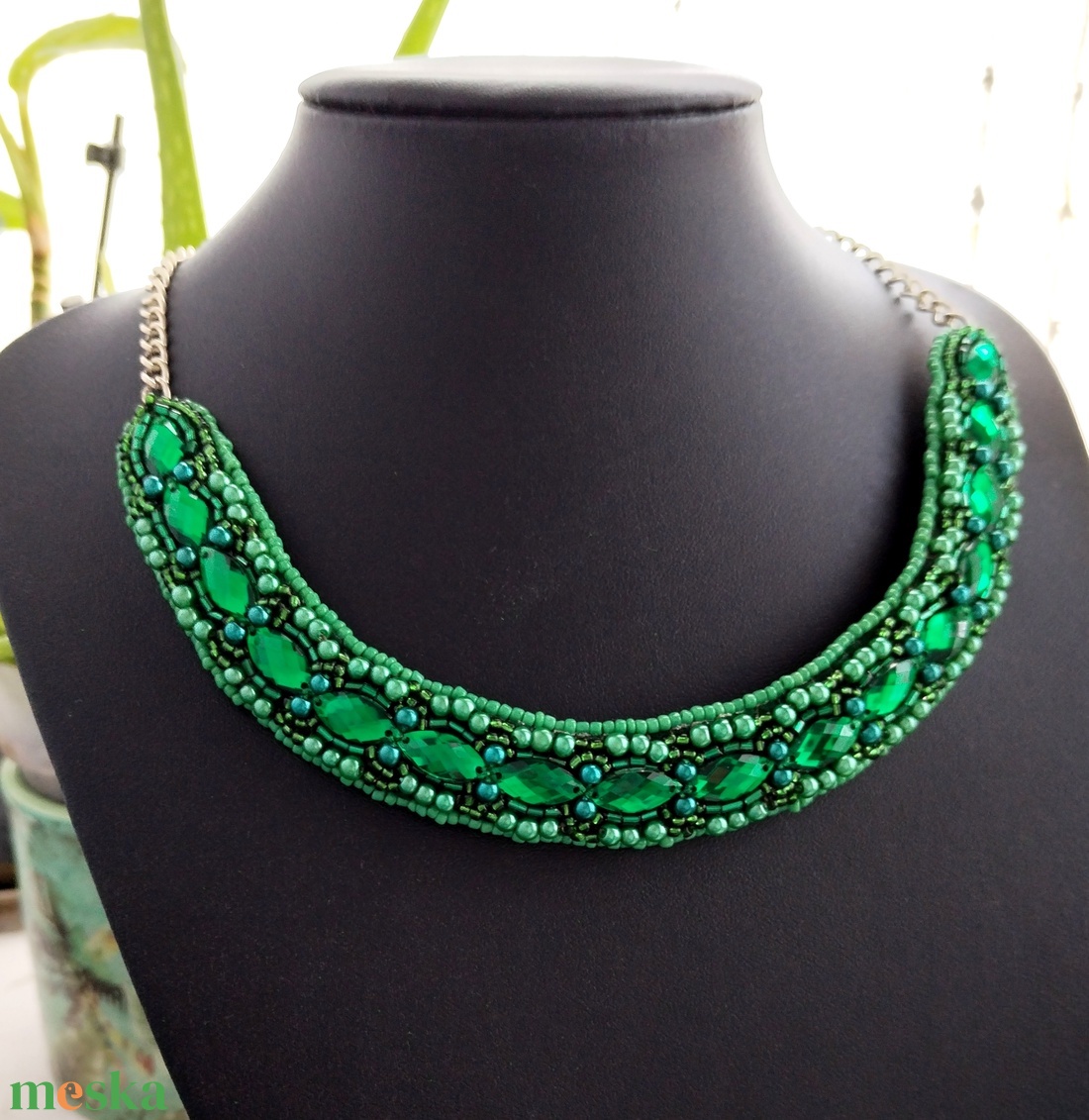 Green dream nyaklánc - ékszer - nyaklánc - medál nélküli nyaklánc - Meska.hu