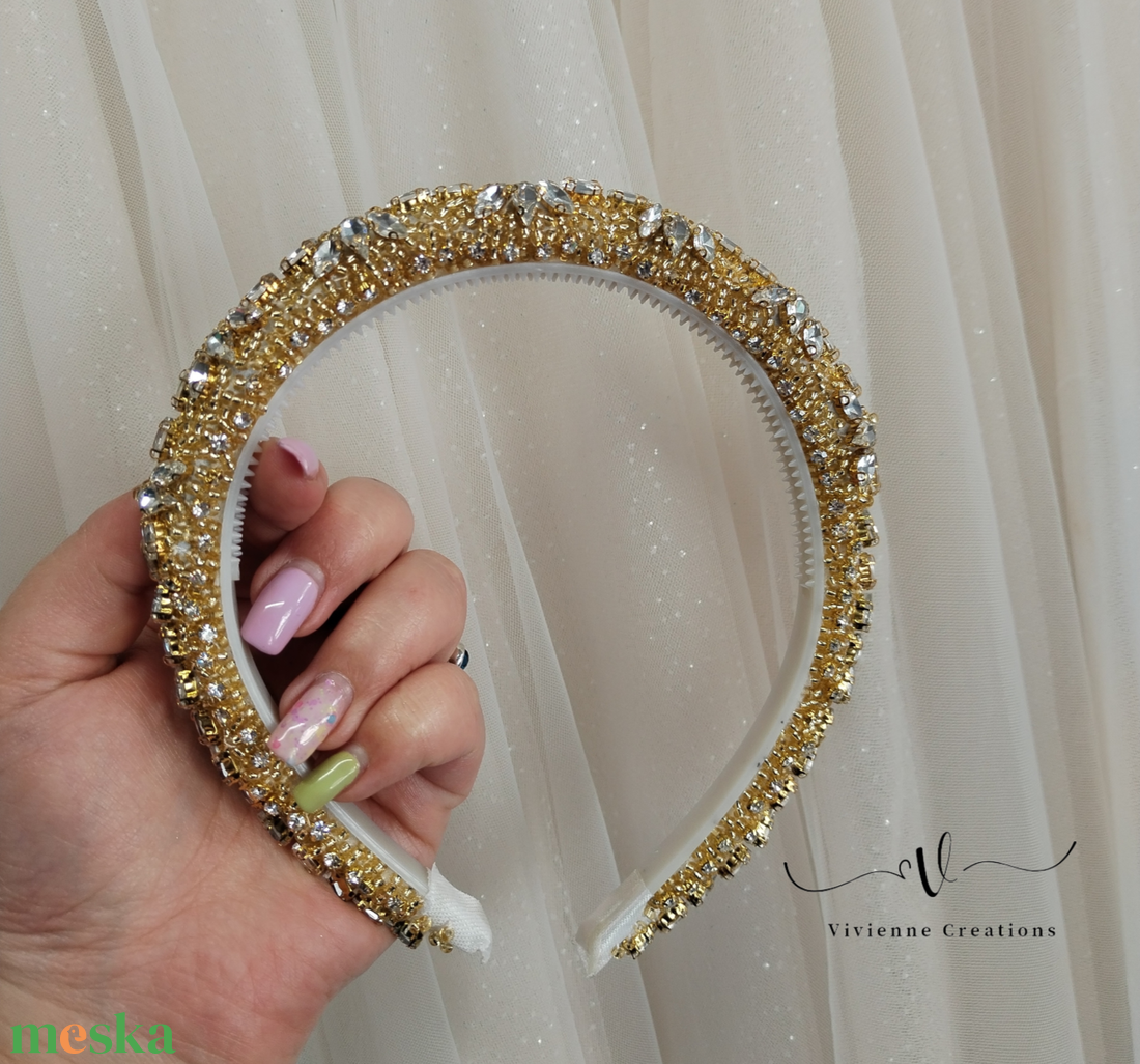 Sparkle gold alkalmi hajpánt - esküvő - hajdísz - hajpánt - Meska.hu Sparkle gold alkalmi hajpánt - esküvő - hajdísz - hajpánt - Meska.hu