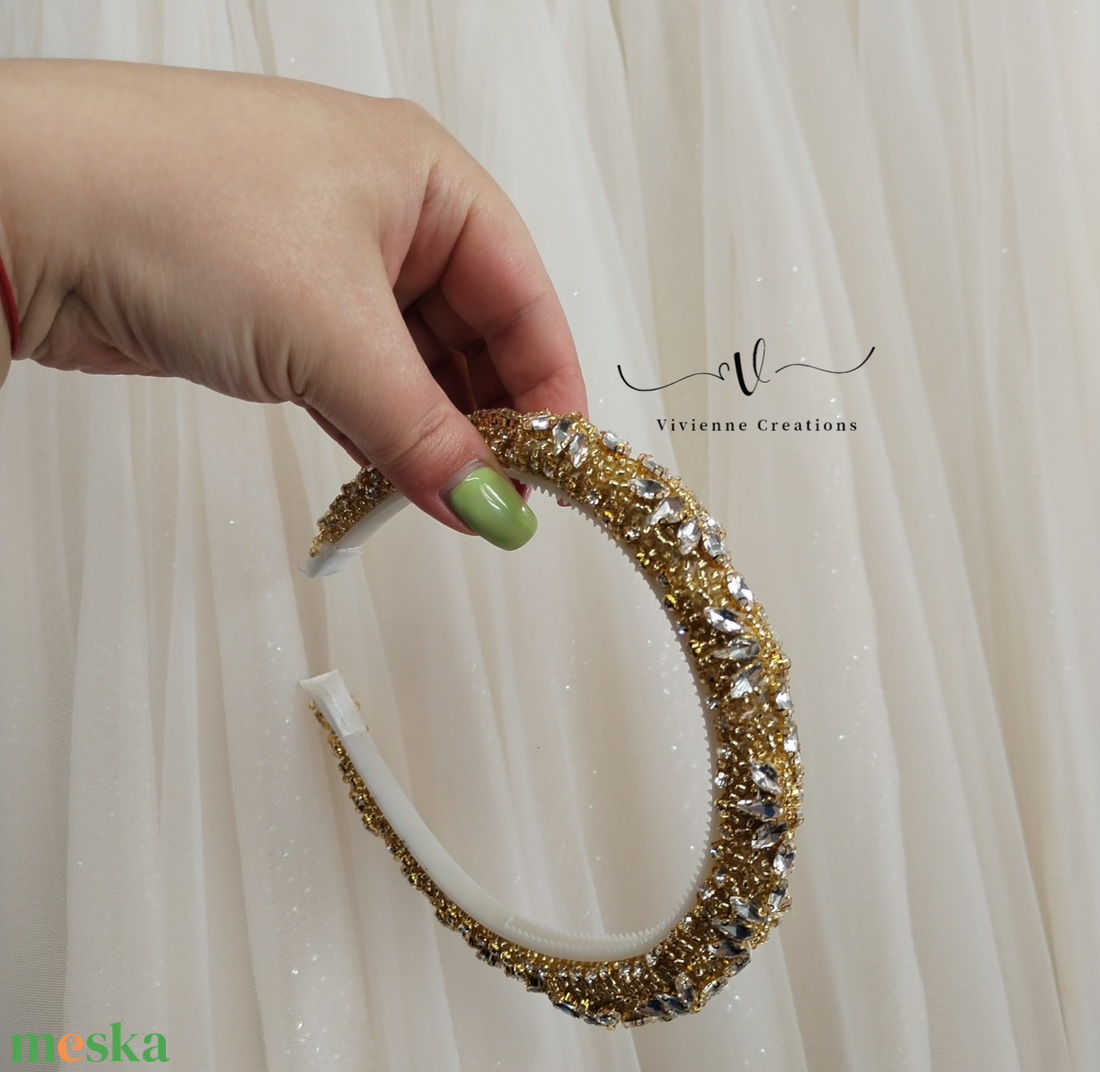 Sparkle gold alkalmi hajpánt - esküvő - hajdísz - hajpánt - Meska.hu Sparkle gold alkalmi hajpánt - esküvő - hajdísz - hajpánt - Meska.hu