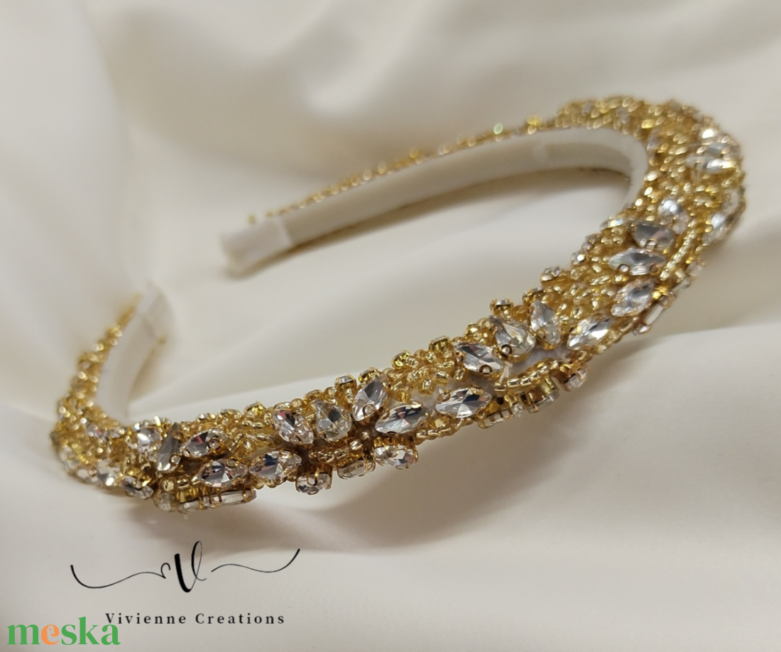 Sparkle gold alkalmi hajpánt - esküvő - hajdísz - hajpánt - Meska.hu Sparkle gold alkalmi hajpánt - esküvő - hajdísz - hajpánt - Meska.hu