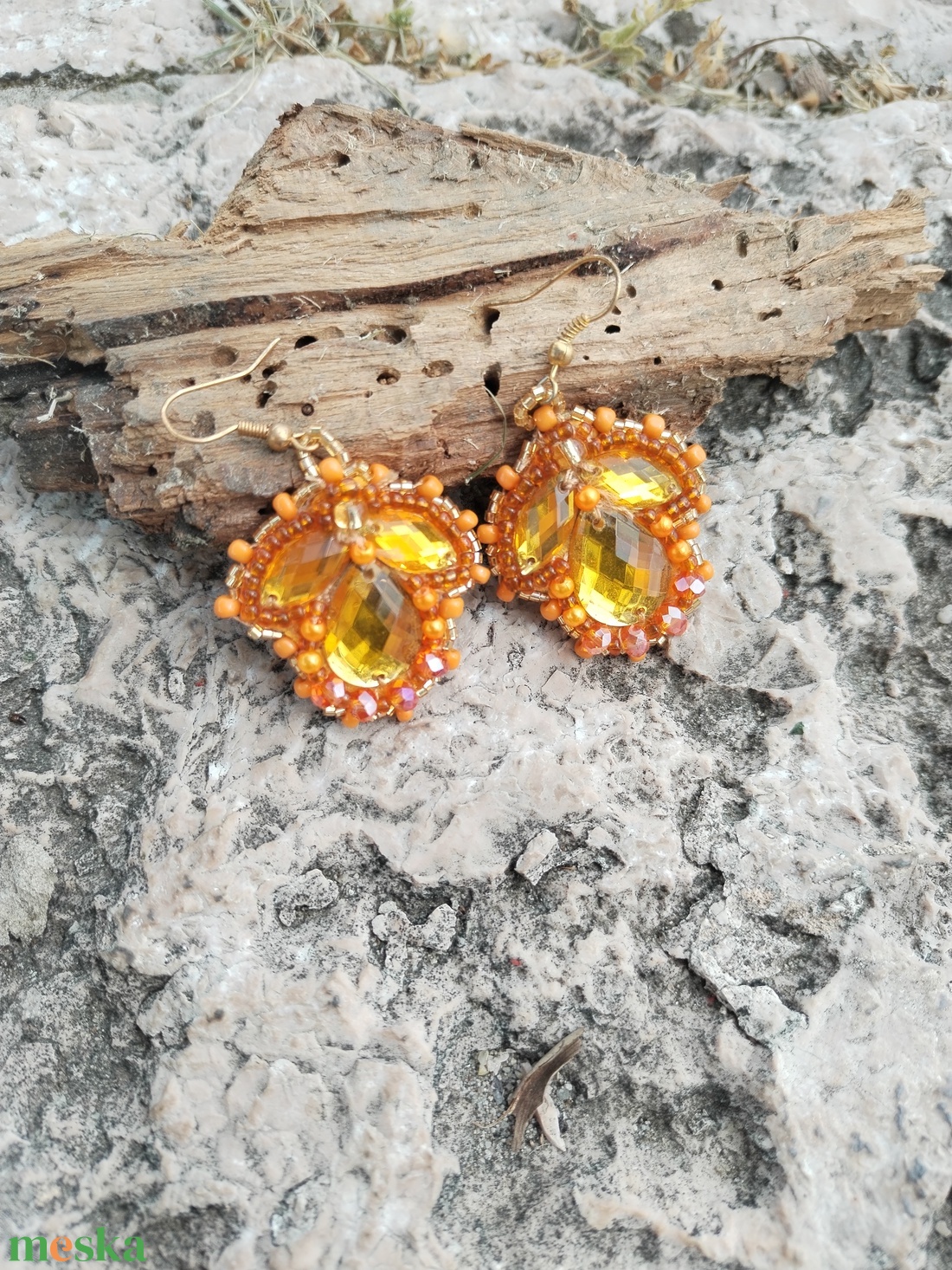 Sunny fülbevaló - ékszer - fülbevaló - lógó fülbevaló - Meska.hu