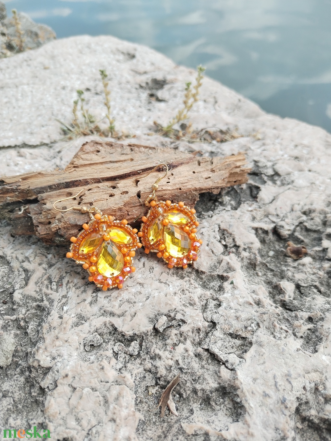 Sunny fülbevaló - ékszer - fülbevaló - lógó fülbevaló - Meska.hu