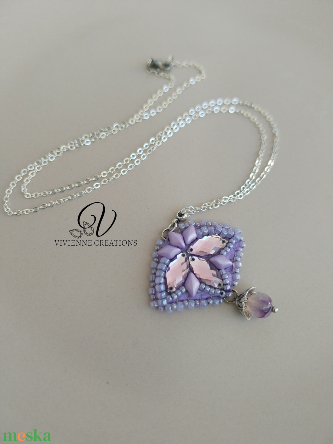 Lavender dream - ékszer - nyaklánc - medálos nyaklánc - Meska.hu