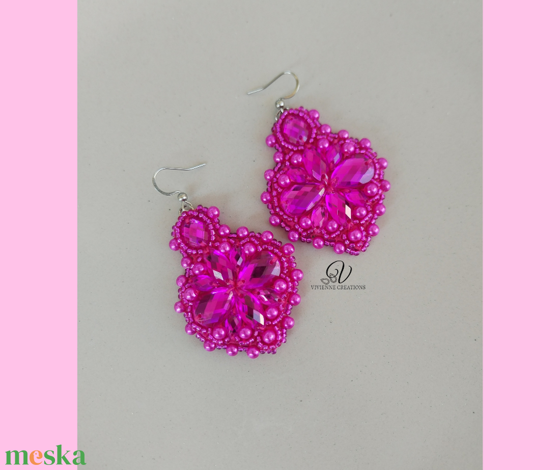 Selithra-pink fülbevaló -  - Meska.hu