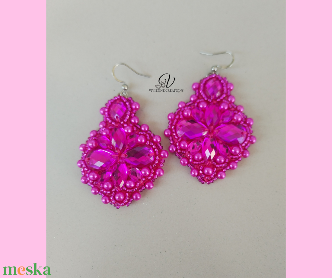 Selithra-pink fülbevaló -  - Meska.hu