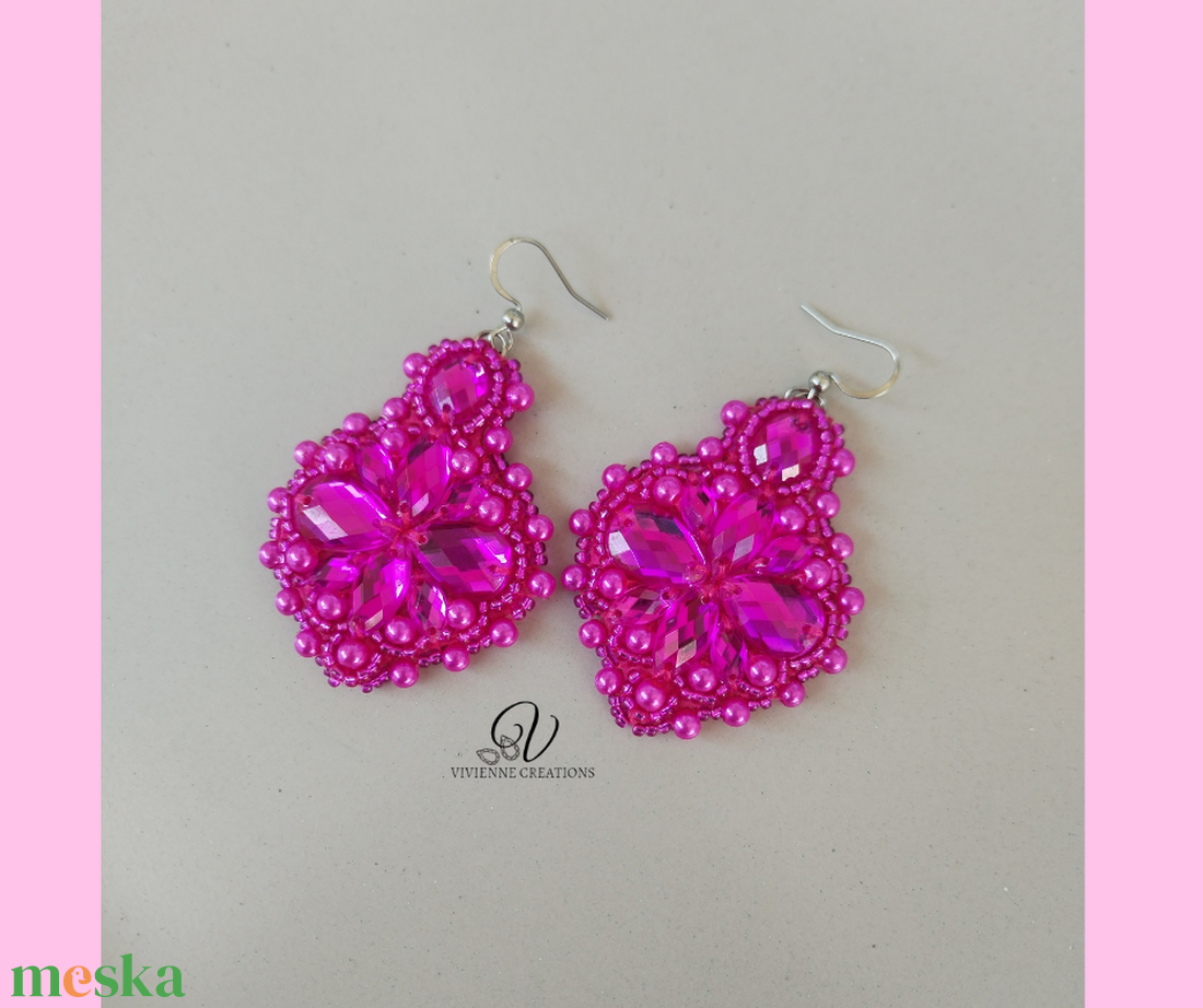 Selithra-pink fülbevaló -  - Meska.hu