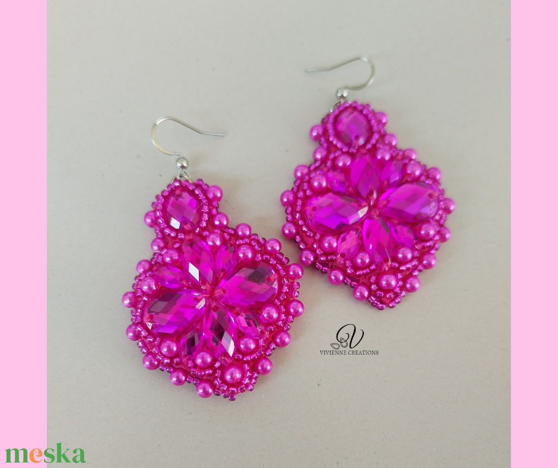 Selithra-pink fülbevaló -  - Meska.hu