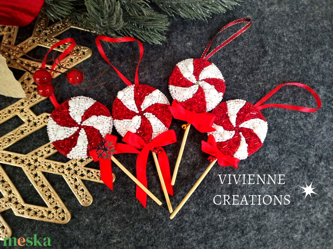 Karácsonyi nyalóka dísz - karácsony - karácsonyi lakásdekoráció - karácsonyfadíszek - Meska.hu