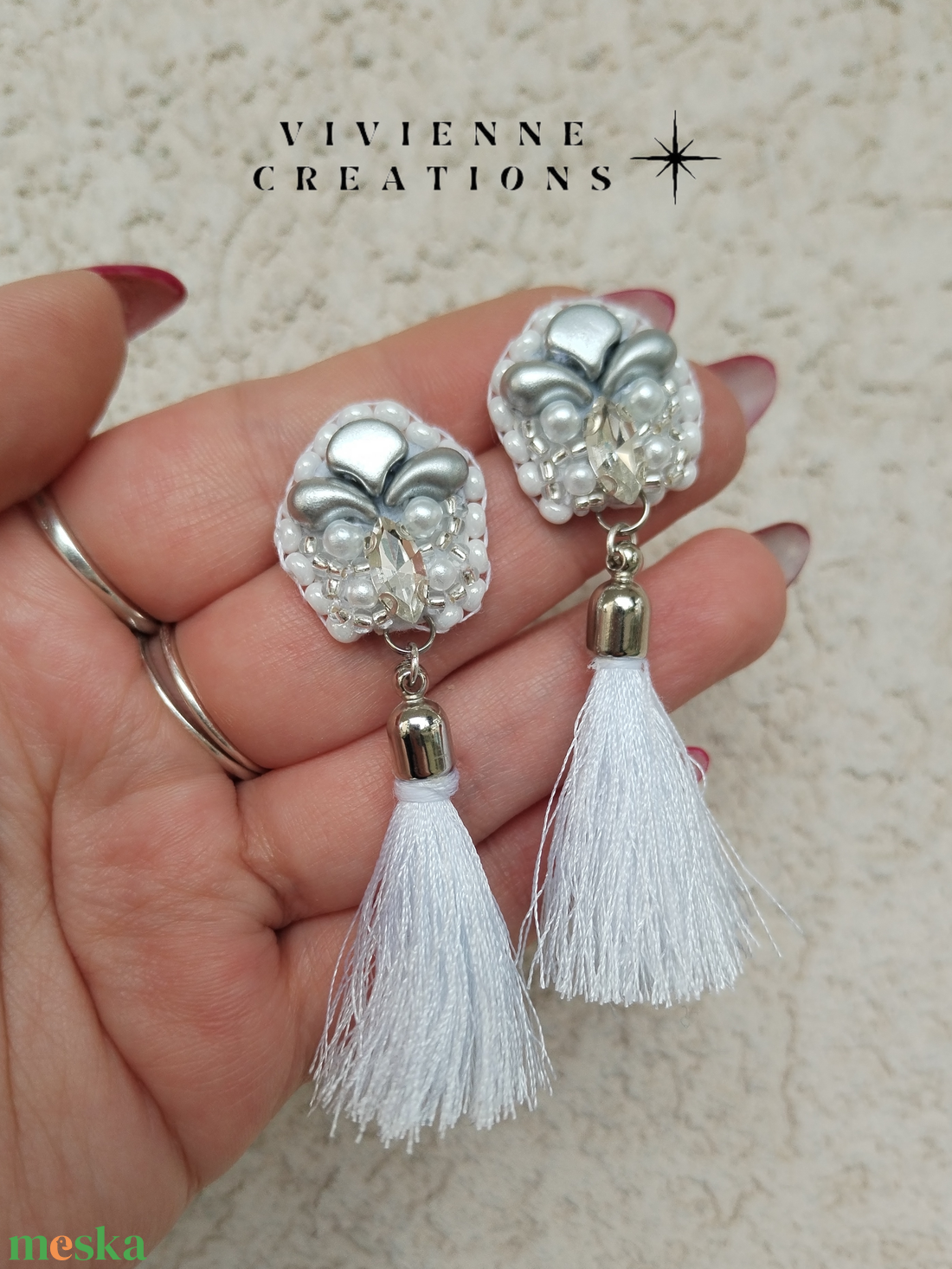 Ellery fülbevaló - ékszer - fülbevaló - rojtos fülbevaló - Meska.hu