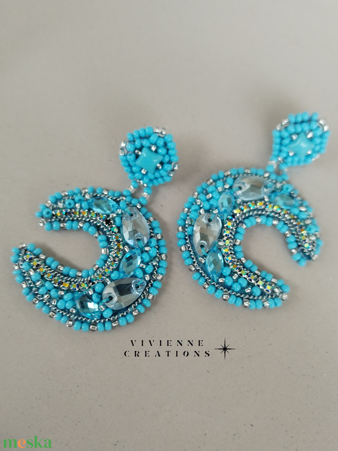 Moon era fülbevaló - ékszer - fülbevaló - lógó fülbevaló - Meska.hu