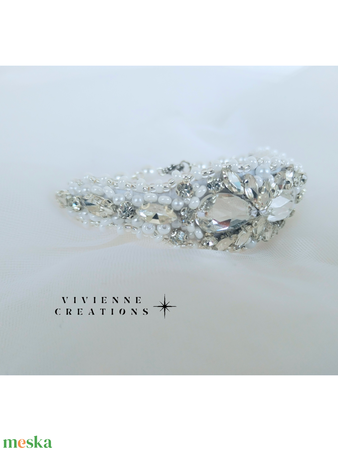 Mirel strasszköves karkötő  - esküvő - ékszer - karkötő & csuklódísz - Meska.hu