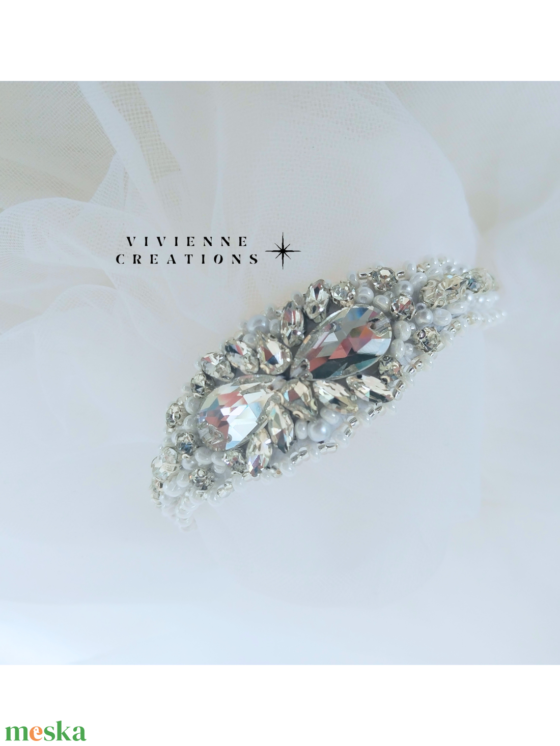 Mirel strasszköves karkötő  - esküvő - ékszer - karkötő & csuklódísz - Meska.hu