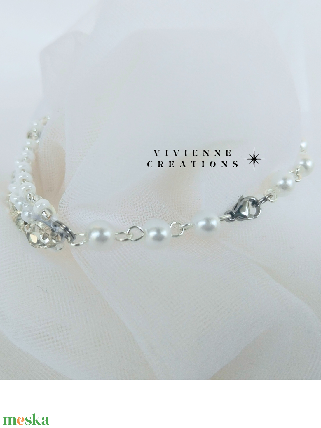 Mirel strasszköves karkötő  - esküvő - ékszer - karkötő & csuklódísz - Meska.hu