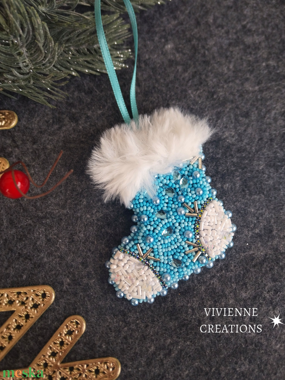 Karácsonyi dísz szett 3 dbos - karácsony - karácsonyi lakásdekoráció - karácsonyfadíszek - Meska.hu