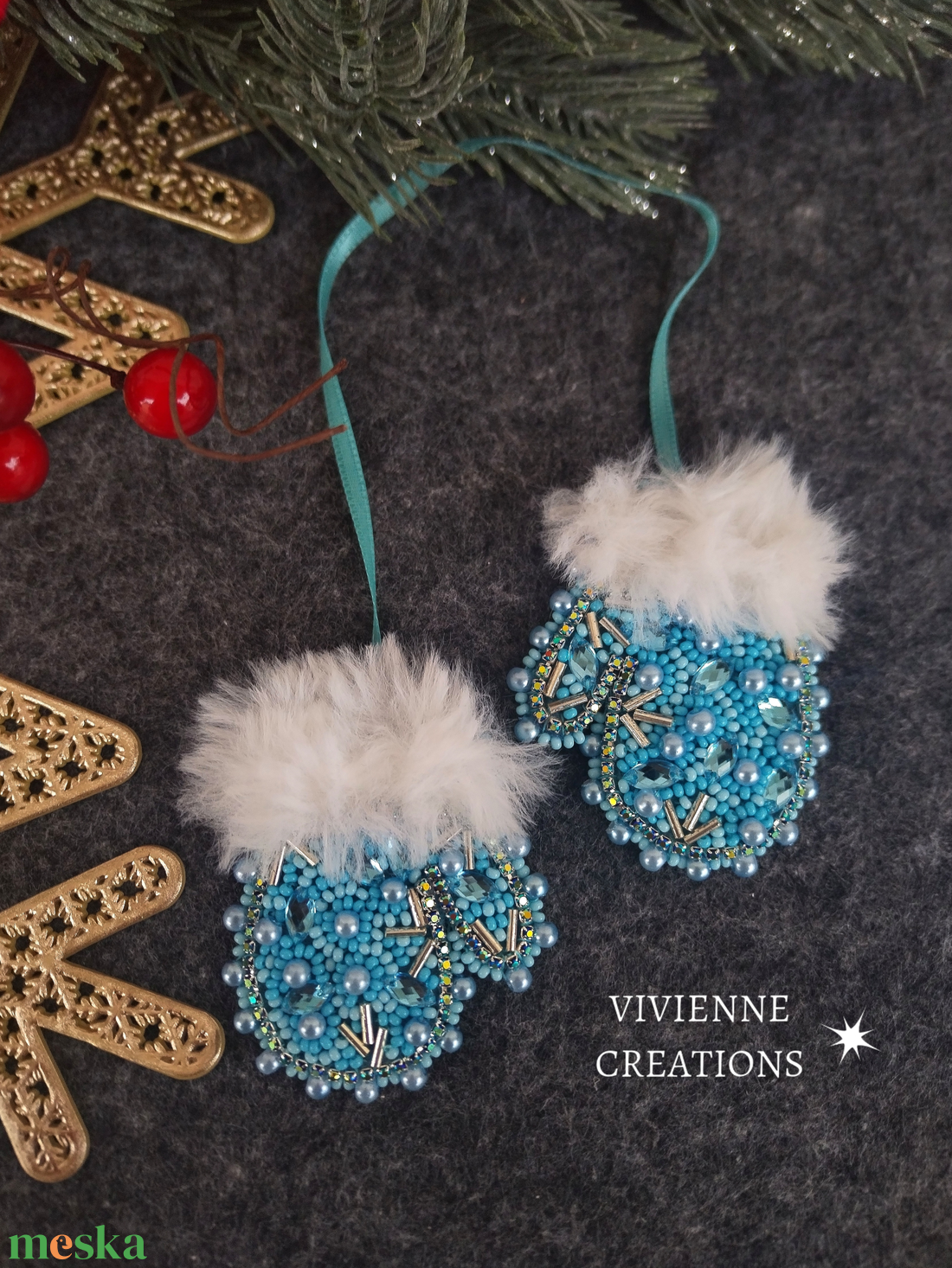 Karácsonyi dísz szett 3 dbos - karácsony - karácsonyi lakásdekoráció - karácsonyfadíszek - Meska.hu