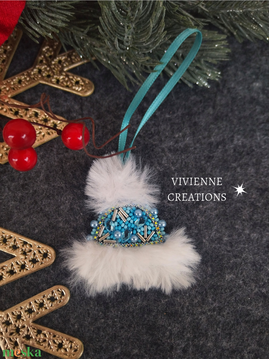 Karácsonyi dísz szett 3 dbos - karácsony - karácsonyi lakásdekoráció - karácsonyfadíszek - Meska.hu