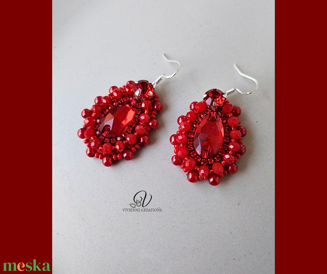 Elyra fülbevaló - ékszer - fülbevaló - lógó csepp fülbevaló - Meska.hu