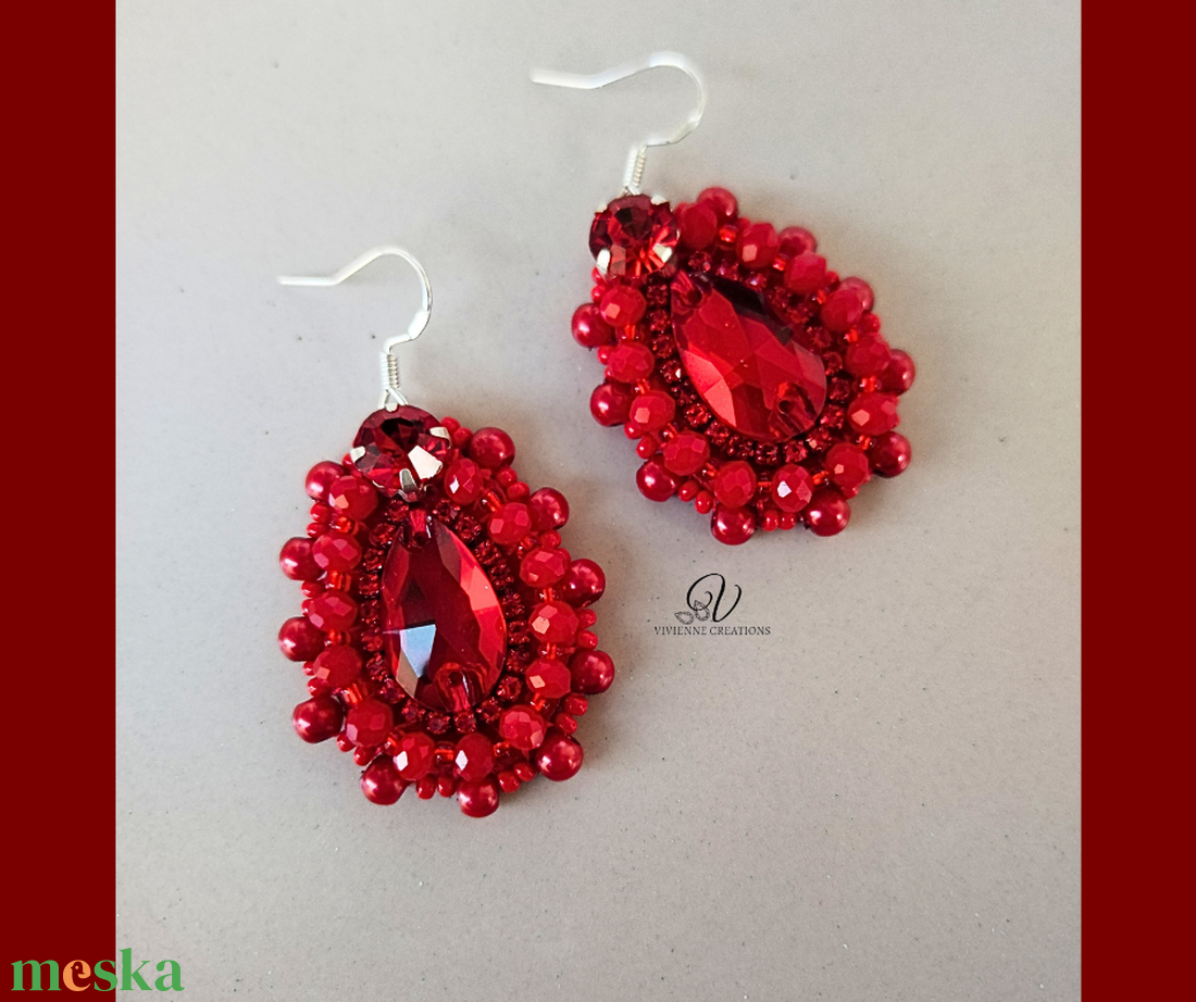 Elyra fülbevaló - ékszer - fülbevaló - lógó csepp fülbevaló - Meska.hu