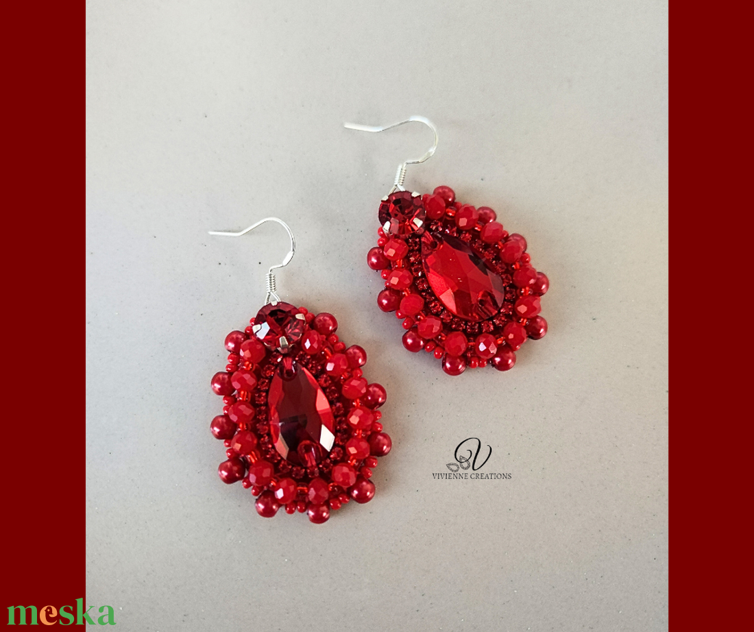 Elyra fülbevaló - ékszer - fülbevaló - lógó csepp fülbevaló - Meska.hu