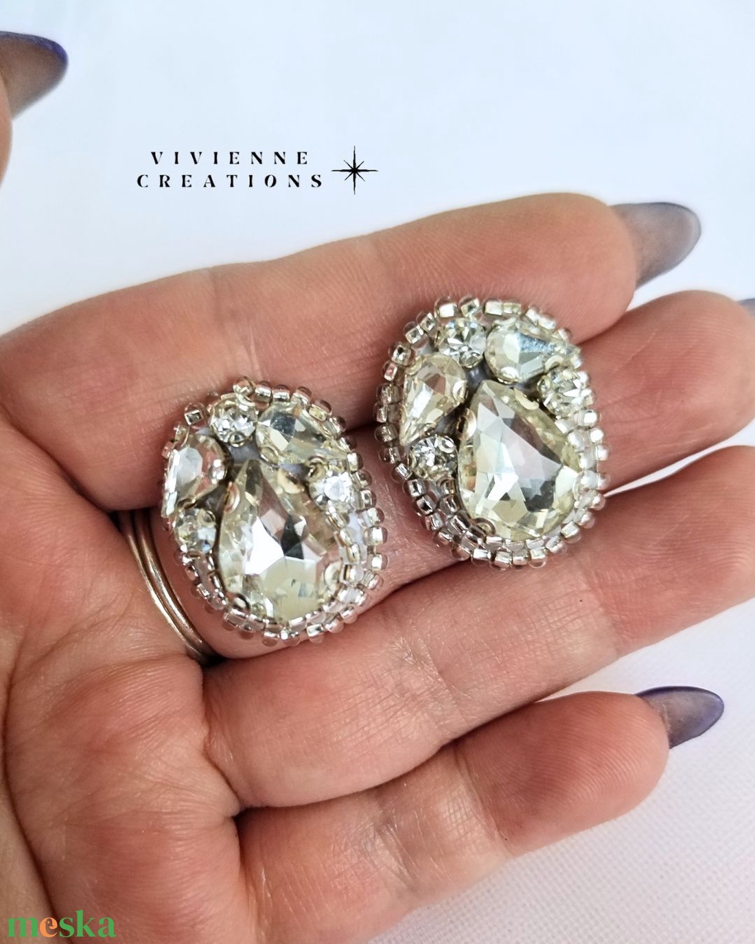 Iridessa fülbevaló - ékszer - fülbevaló - pötty fülbevaló - Meska.hu