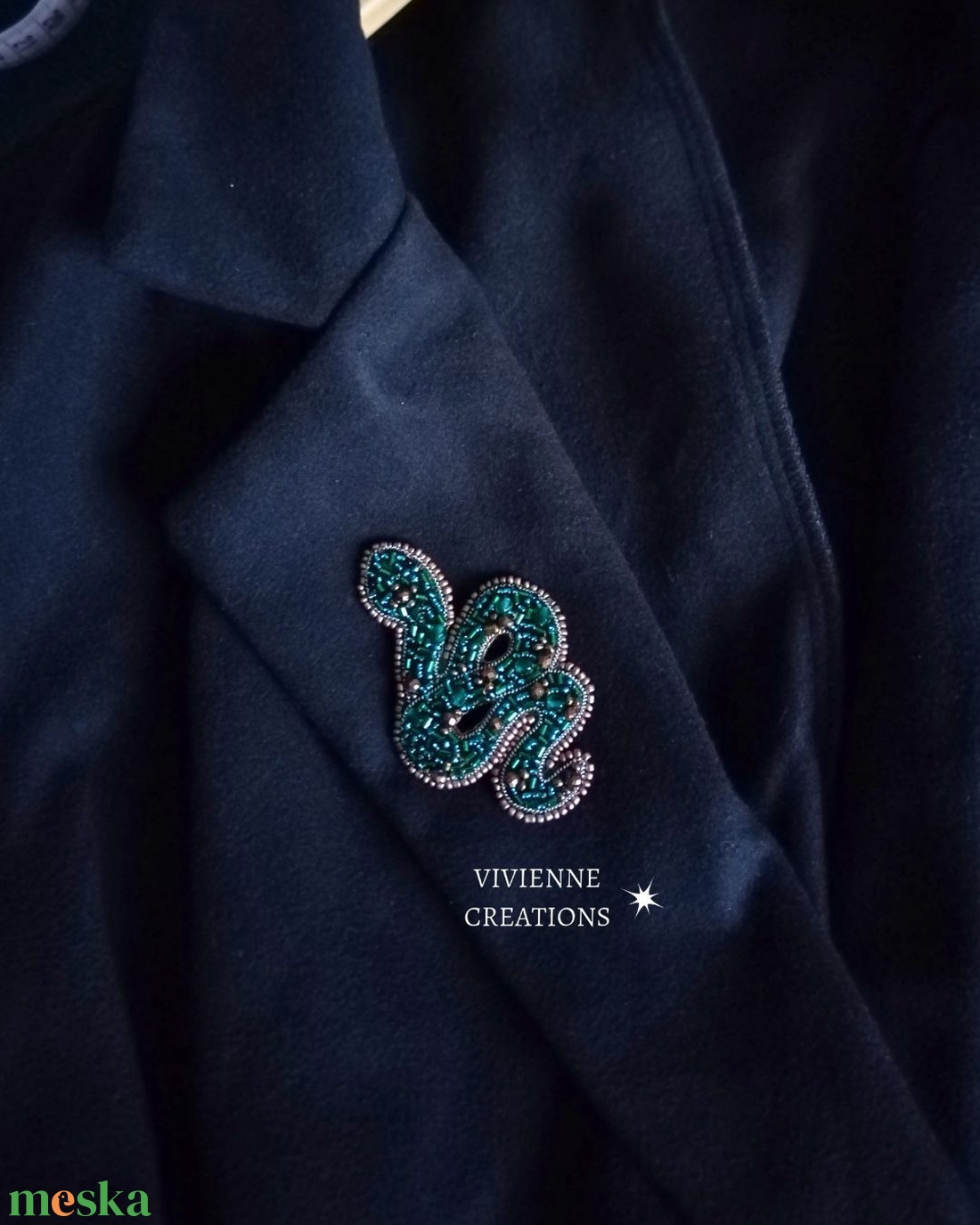 Kígyó bross - ékszer - kitűző és bross - Meska.hu