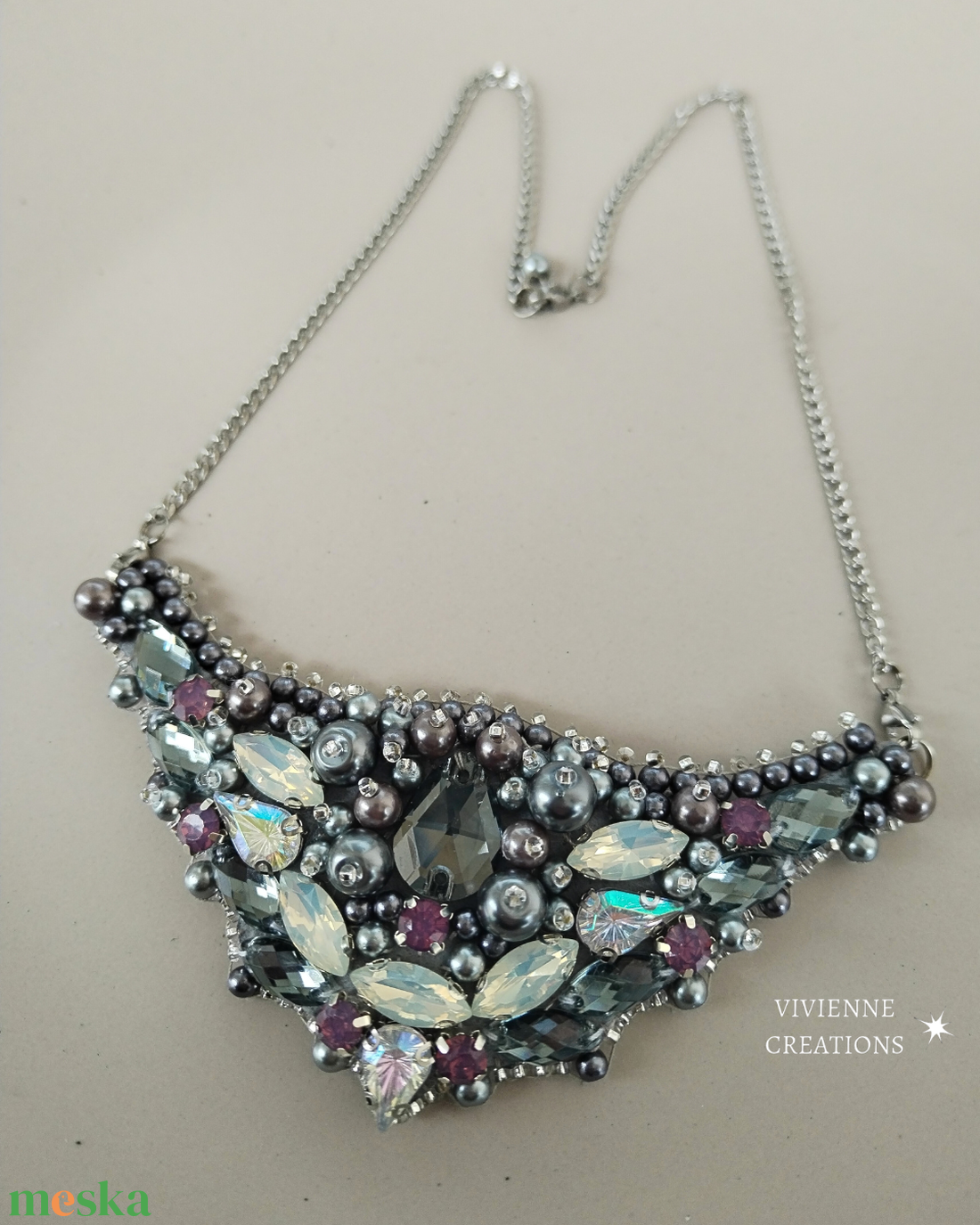 Lunessa nyakék 2in1 - ékszer - nyaklánc - statement nyaklánc - Meska.hu