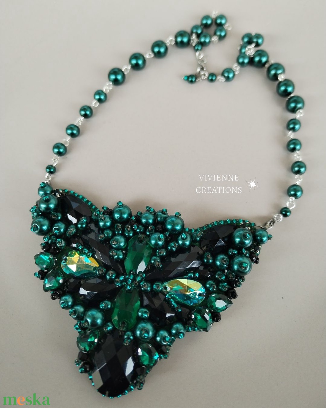 Zelena nyakék 3in1 - ékszer - nyaklánc - statement nyaklánc - Meska.hu