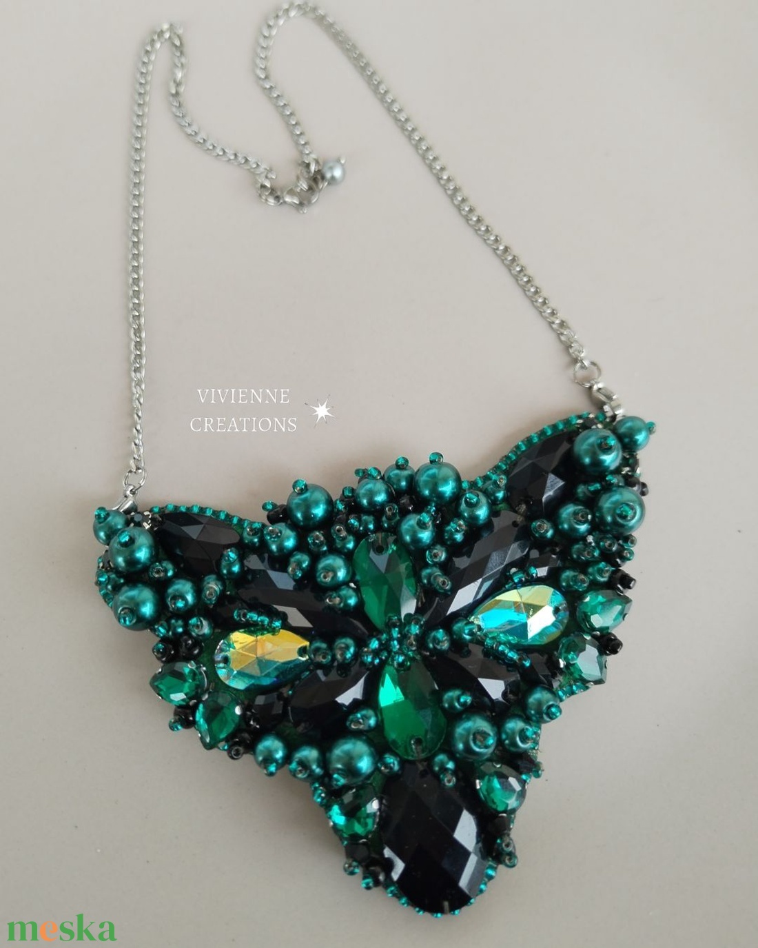 Zelena nyakék 3in1 - ékszer - nyaklánc - statement nyaklánc - Meska.hu