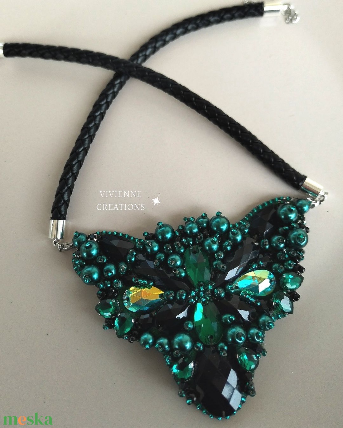 Zelena nyakék 3in1 - ékszer - nyaklánc - statement nyaklánc - Meska.hu