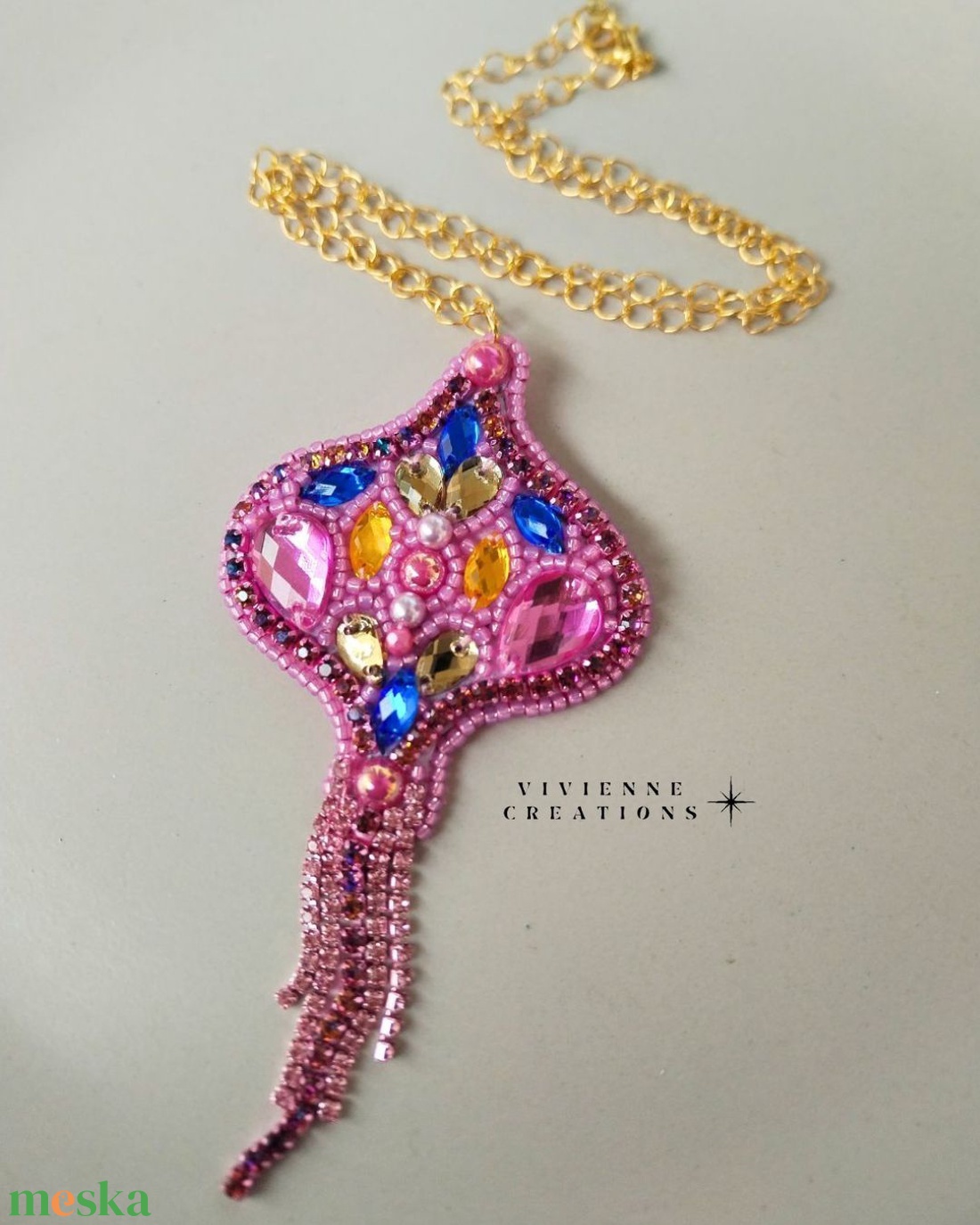 Alícia nyaklánc  - ékszer - nyaklánc - statement nyaklánc - Meska.hu