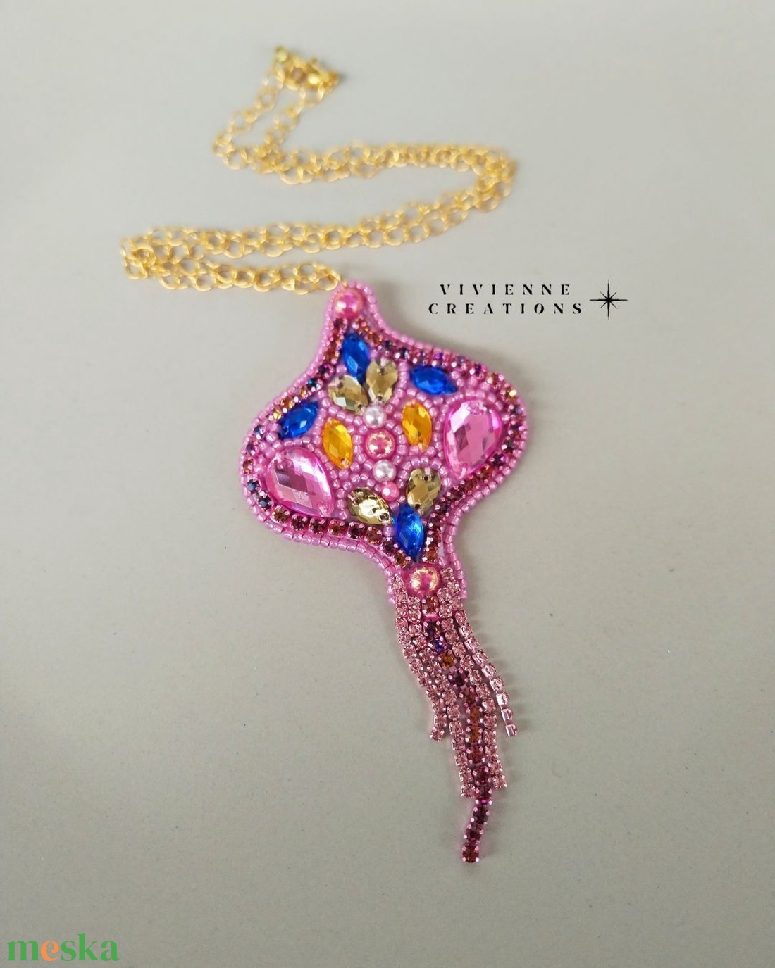 Alícia nyaklánc  - ékszer - nyaklánc - statement nyaklánc - Meska.hu