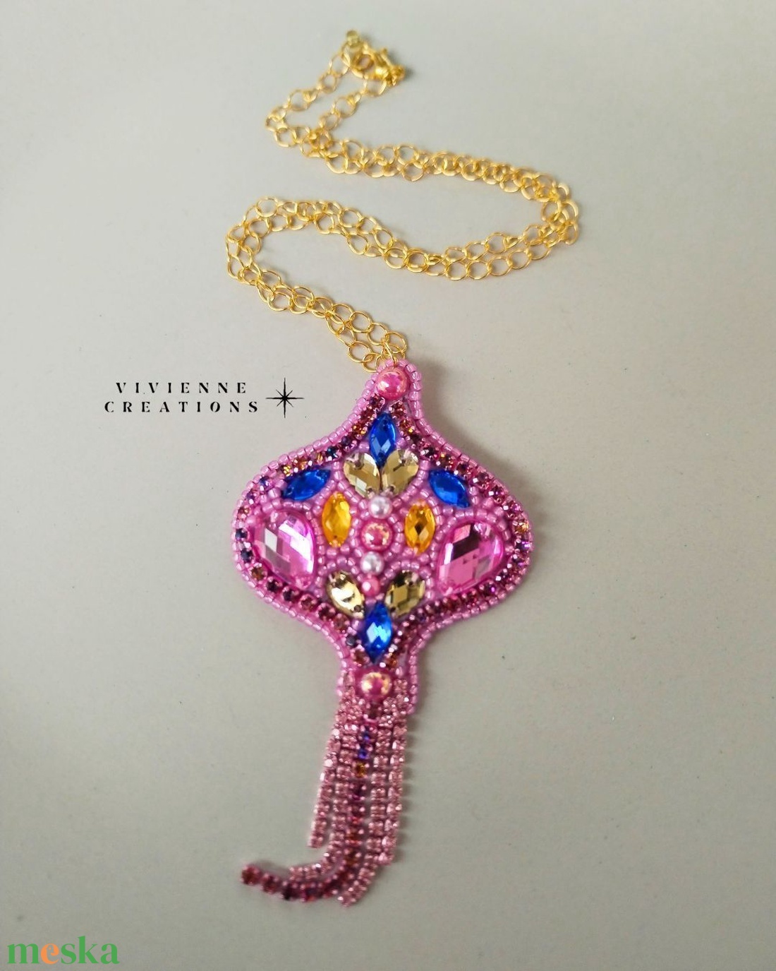 Alícia nyaklánc  - ékszer - nyaklánc - statement nyaklánc - Meska.hu