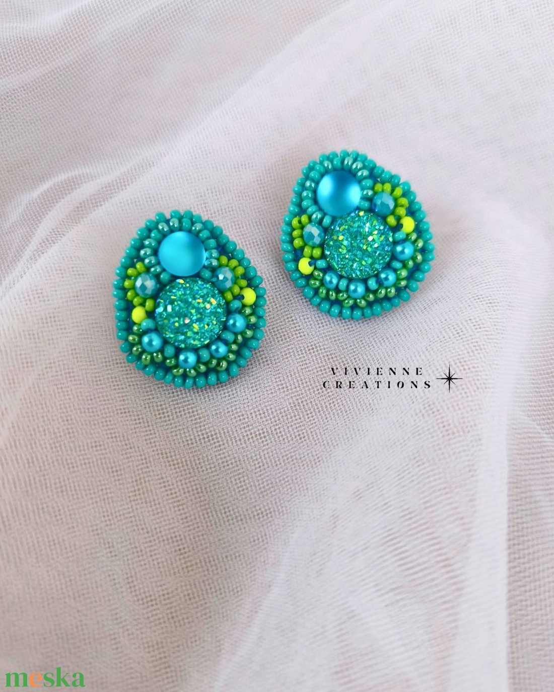 Juno beszúrós fülbevaló - ékszer - fülbevaló - pötty fülbevaló - Meska.hu