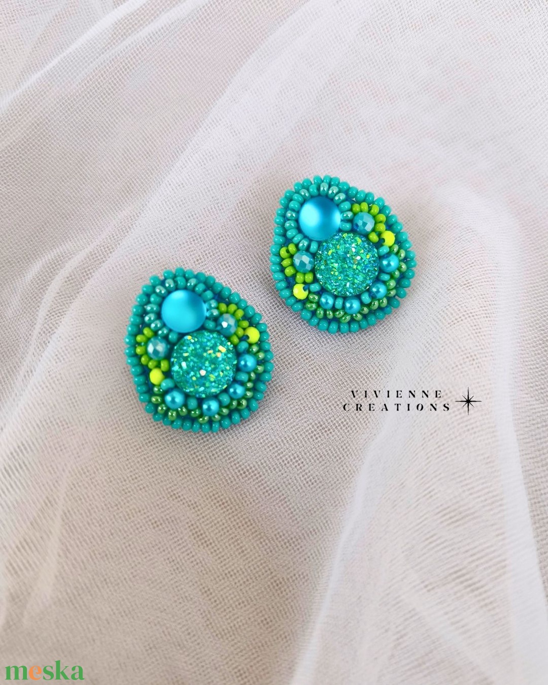 Juno beszúrós fülbevaló - ékszer - fülbevaló - pötty fülbevaló - Meska.hu