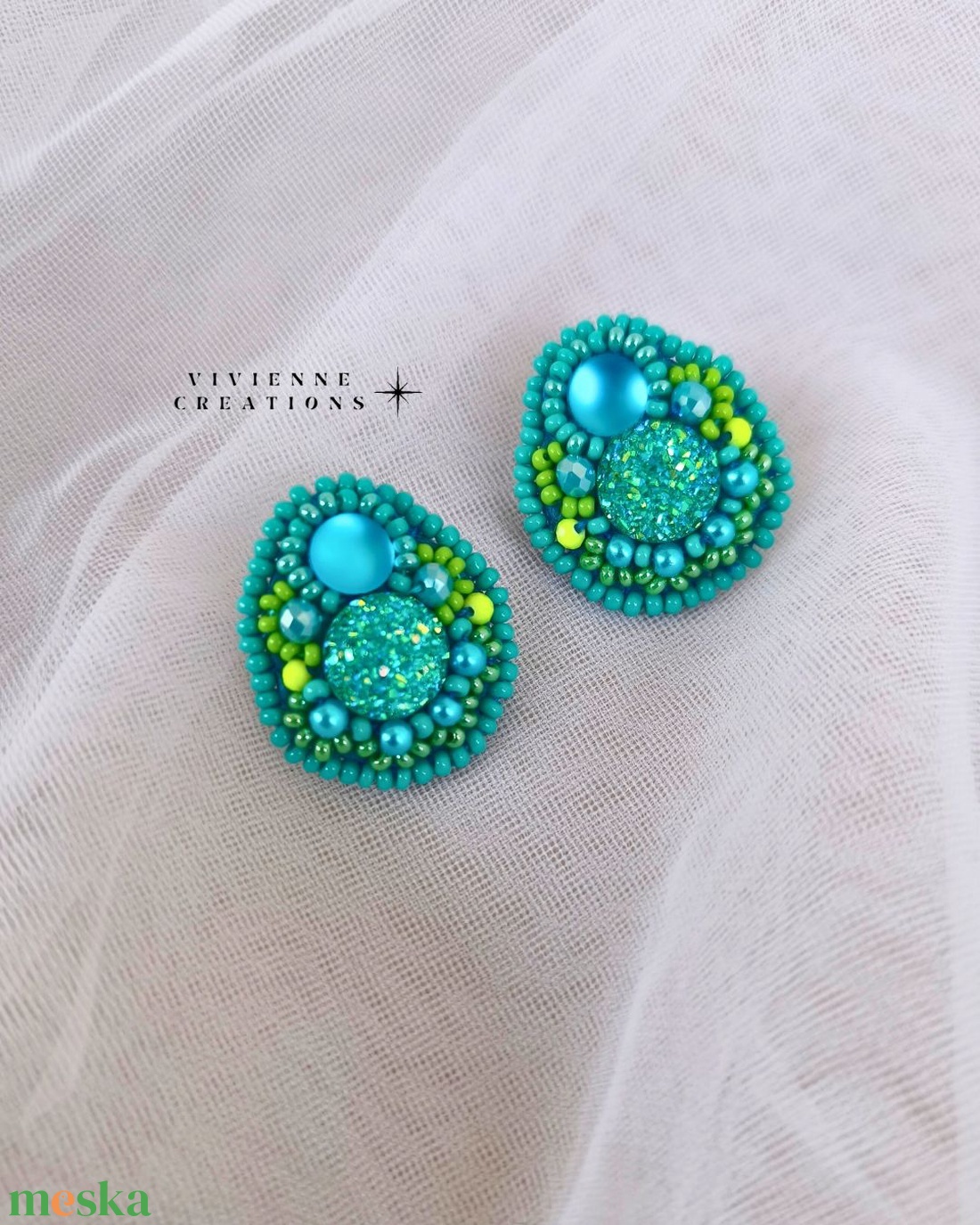 Juno beszúrós fülbevaló - ékszer - fülbevaló - pötty fülbevaló - Meska.hu