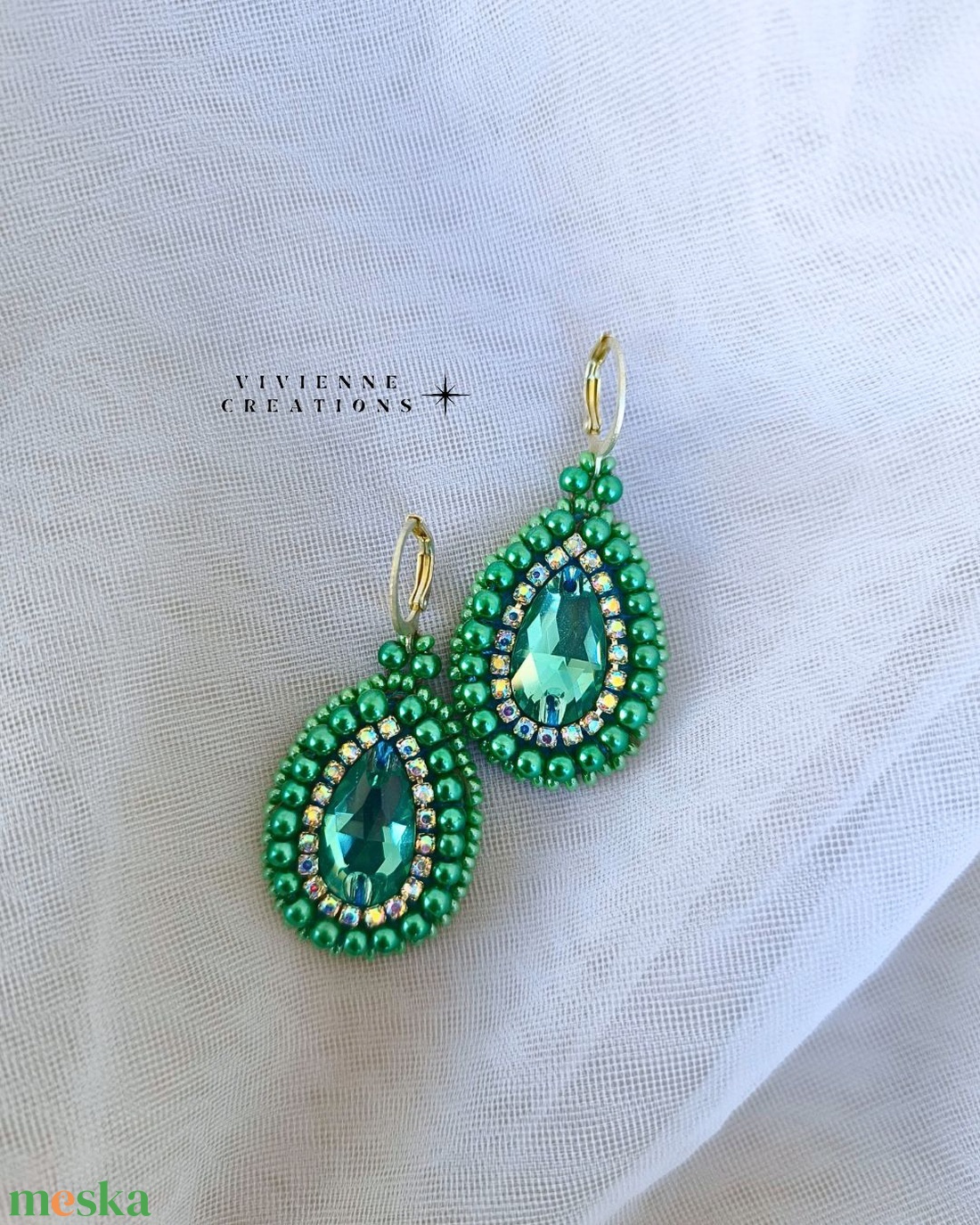 Sparkle Arielle fülbevaló - ékszer - fülbevaló - lógó csepp fülbevaló - Meska.hu