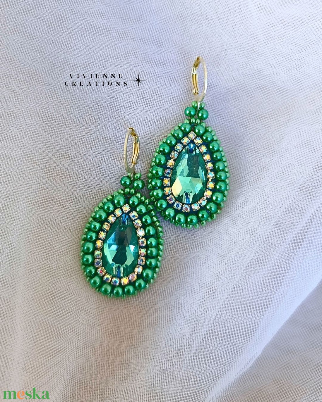 Sparkle Arielle fülbevaló - ékszer - fülbevaló - lógó csepp fülbevaló - Meska.hu