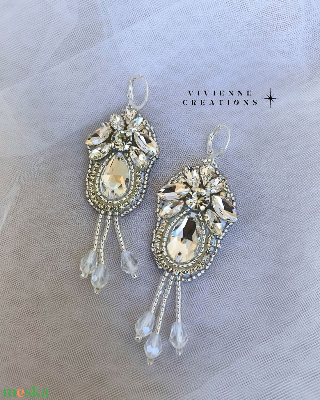 Alyssa fülbevaló - ékszer - fülbevaló - csillár fülbevaló - Meska.hu