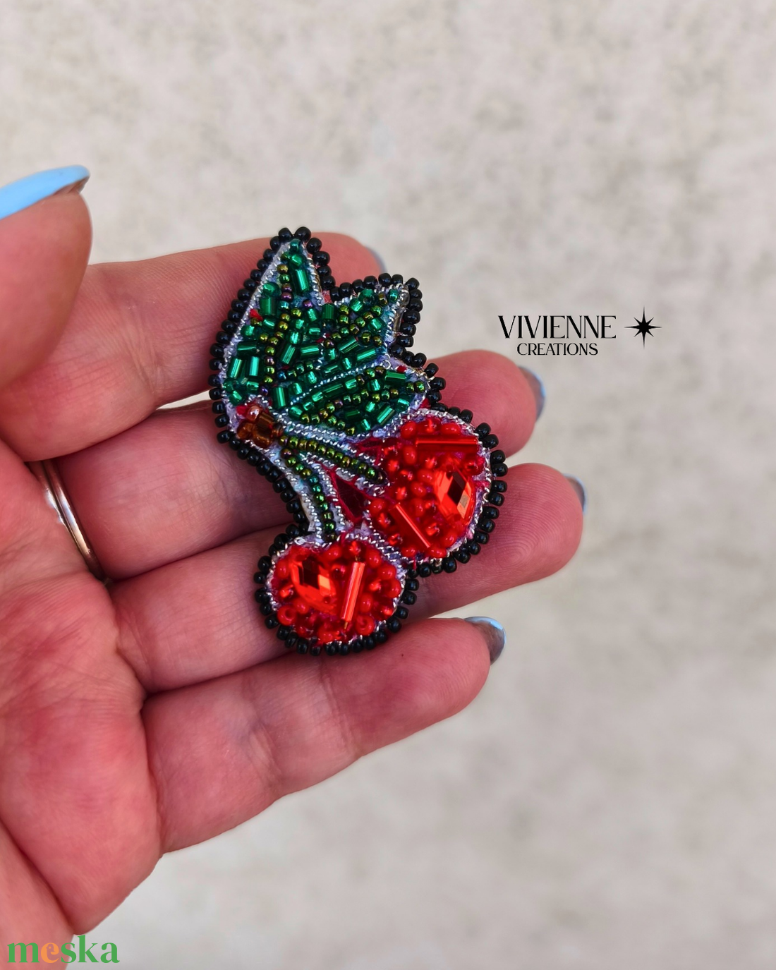 Cseri bross - ékszer - kitűző és bross - Meska.hu