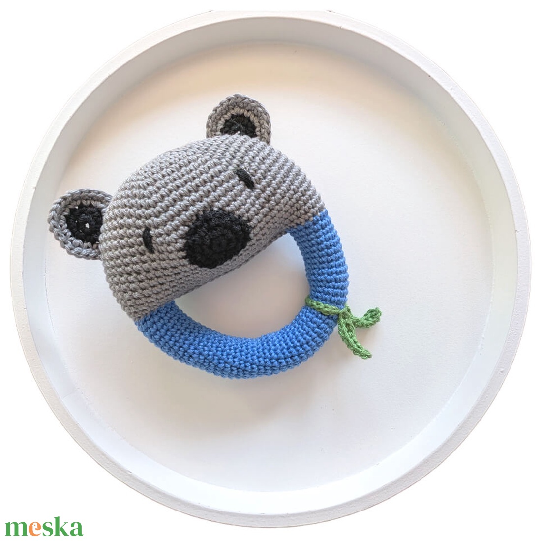 Koalás horgolt baba csörgő - baba - mama - baba játékok - csörgő - Meska.hu
