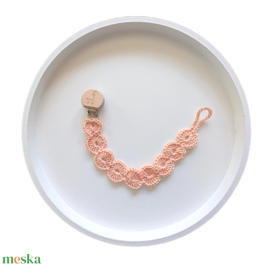 Horgolt baba szett rágóka + cumilánc - baba - mama - baba játékok - cumilánc - Meska.hu