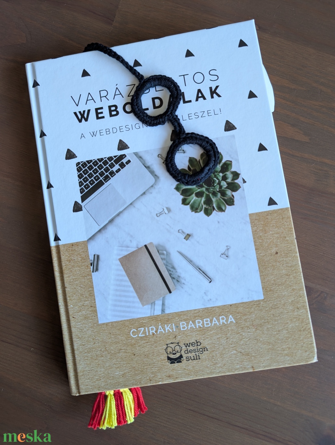 Varázslatos horgolt könyvjelző - könyv & zene - könyvjelző - Meska.hu