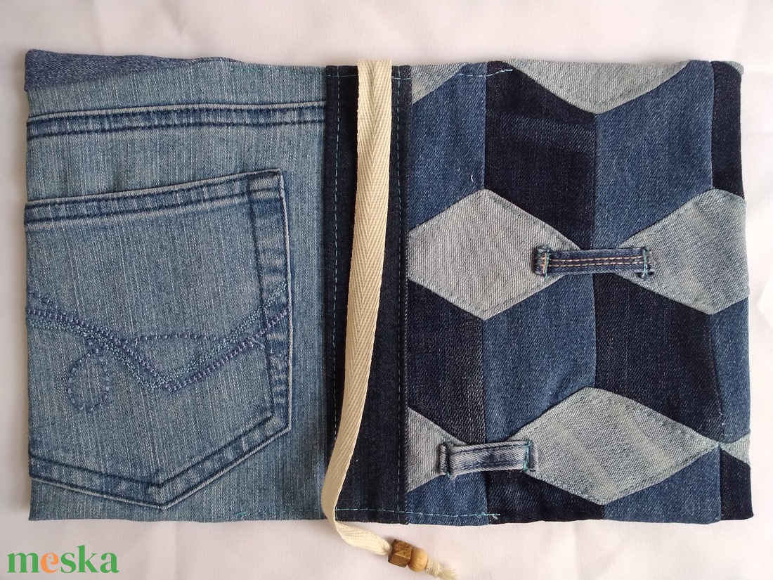 Farmer könyvborító patchwork építőkocka mintával 2. - otthon & életmód - papír, írószer - Meska.hu