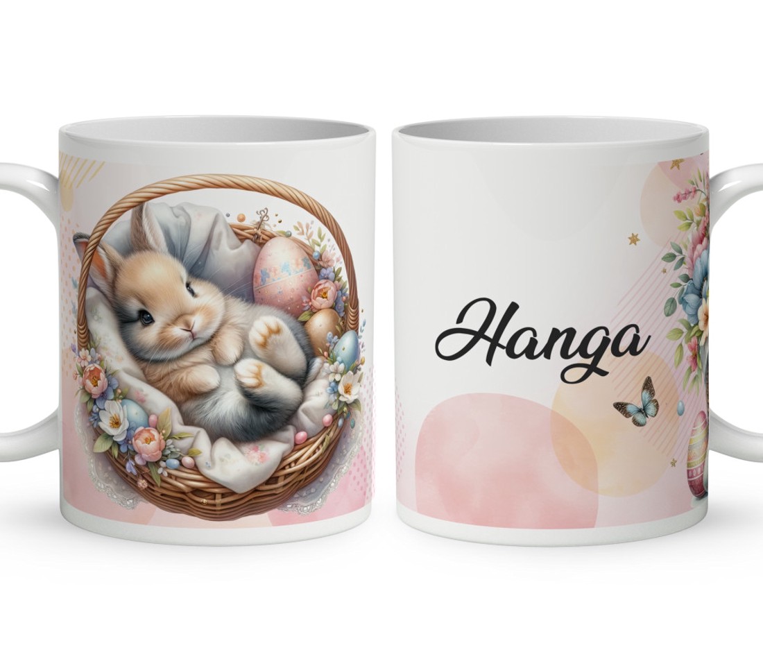 Névvel kérhető - Tündéri baba húsvéti nyuszi mintás bögre - otthon & életmód - konyhafelszerelés, tálalás - tálalás - bögre & csésze - Meska.hu