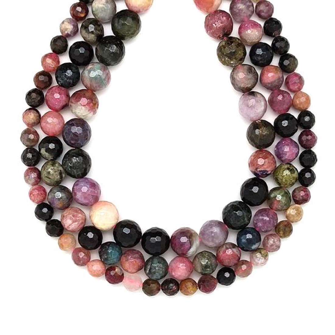 Turmalin fazettált multi golyó 10mm � ékszerkészítő alapanyag (füzér) - kellékek & szerszámok - ásvány alapanyag - ásványfüzér - Meska.hu